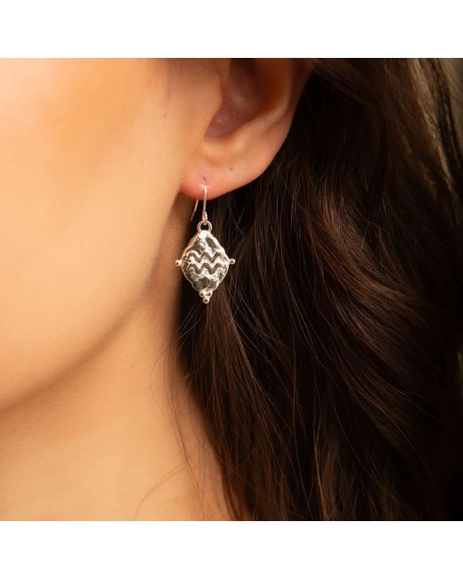Seven Saints Metallic Aquarius Vintage-Style Dangle Earrings, Plated