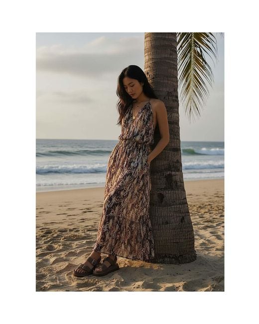 Nooki Design Brown Freda Printed Maxi Dress-Multi