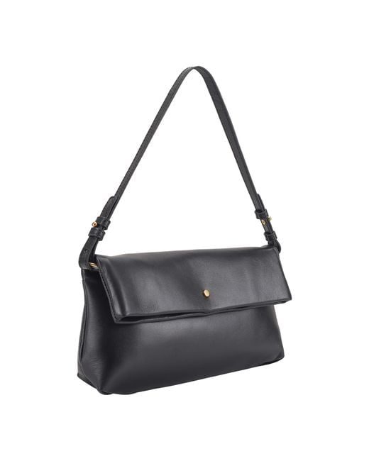 Paul Costelloe Black Theodora Leather Shoulder Bag
