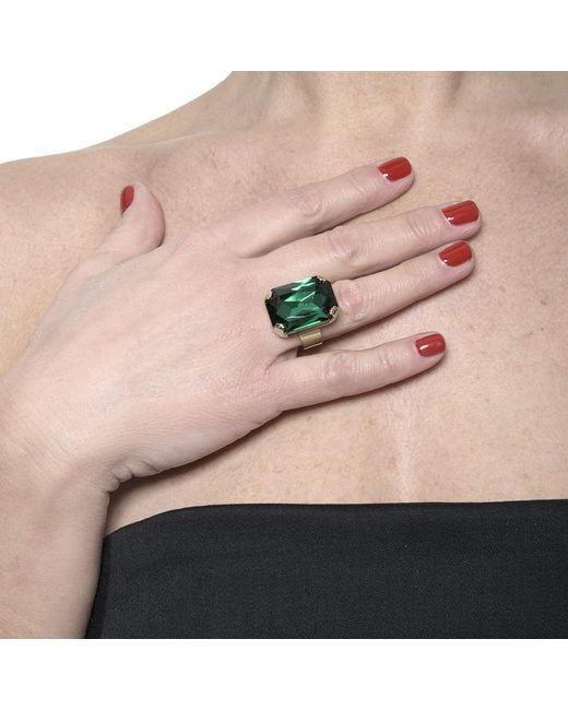 Addicted Green Celeste Ring With Emerald Crystal