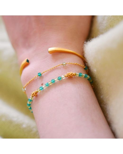GEM BAZAAR Metallic Grace Bangle With Onyx