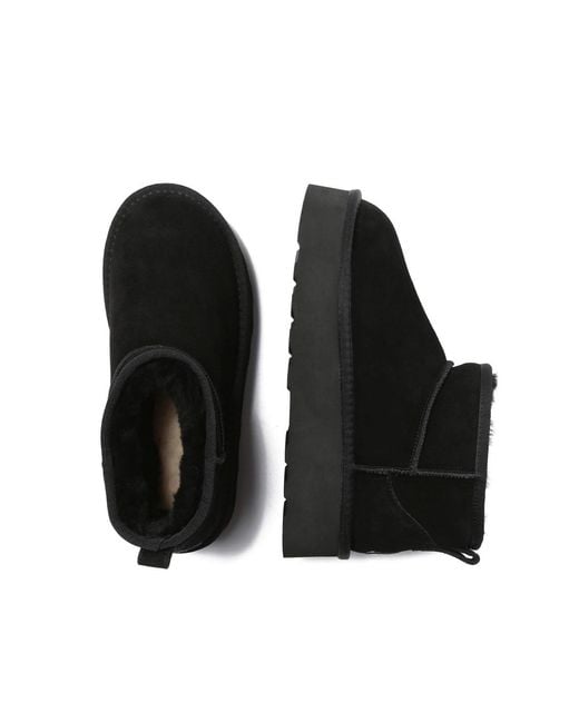 EverAu Australia Black Heron Ultra Mini Platform Boots