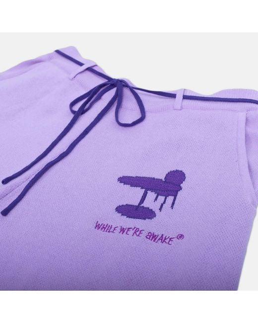 While We're Awake Purple Lilac Knit Pants