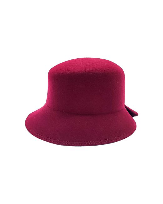 DORIA 1905 Red Bordeaux Wool Felt Rolling Cloche