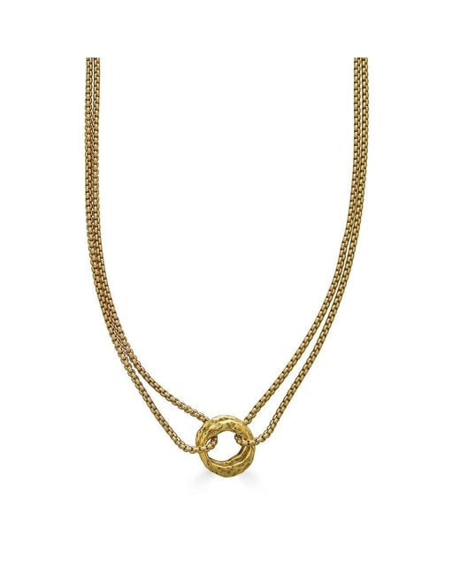 Loni Paul Jewelry Metallic Matte Double Circle Necklace