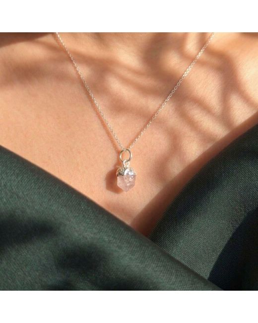 Harfi White Raw Moonstone Sterling June Birthstone Necklace