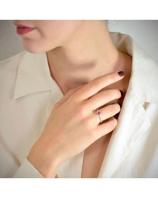 The Jewellery Store London Pink October Birthstone Ring