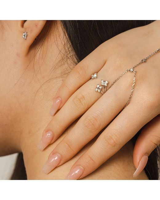 BLOOMTINE | Earth Angel HQ White Enchanting Flutterfly Sterling Trio Butterfly Ring