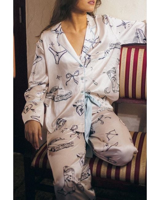 Wild Lovers White Tia Pjyama Trousers