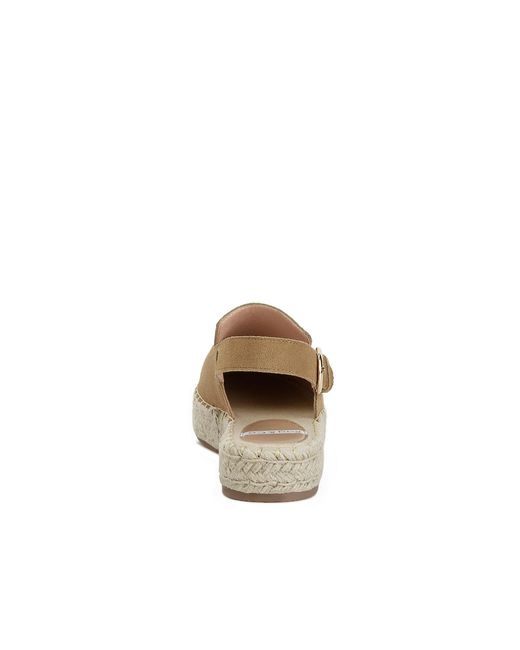 Rag & Co Natural Affie Genuine Suede Slingback Strap Espadrilles
