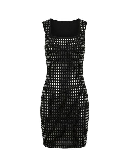 Cy Boutique Black Diamond Shape Sequin Mini Dress