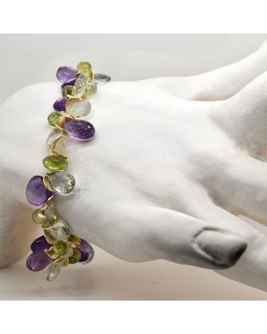 Lori Kaplan Design Purple Multi Gem Signature Bracelet