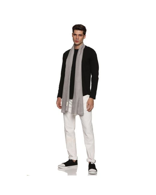 Heritagemoda Gray Handmade Cashmere Scarf for men