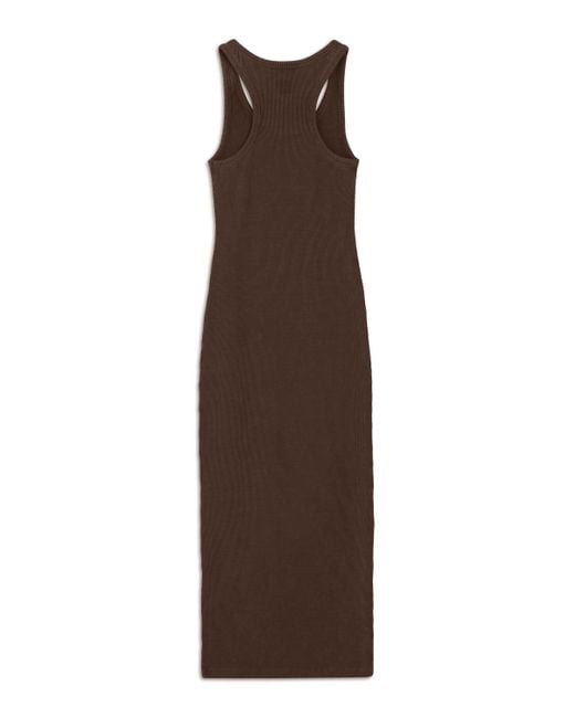 Nocturne Brown Printed Detail Maxi Dress
