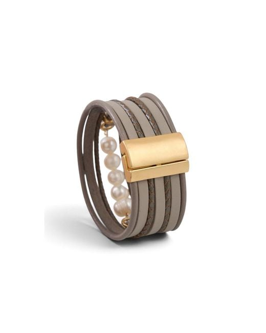 Saachi Metallic Essential Leather Bracelet