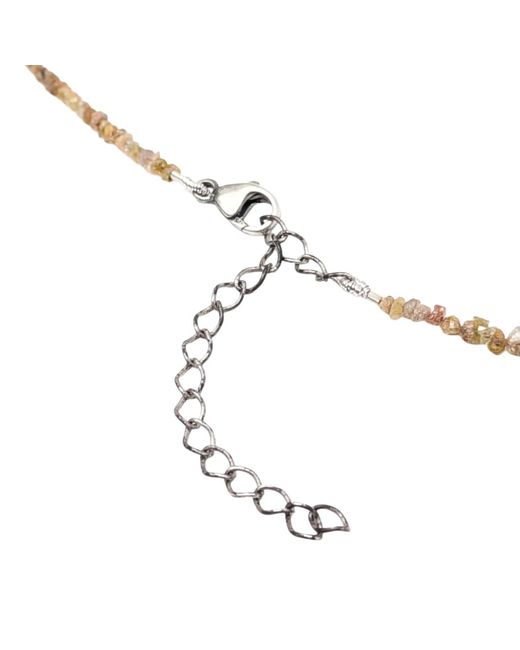 Rahul's Jewels Metallic 16"-18" Adjustable Length Genuine Diamond Rough Strand Necklace