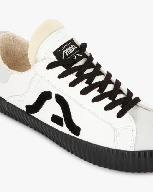 Springa | Unique Vulcanized Sneakers Italian Handmade Black Wavy Leather & Suede Sneakers for men
