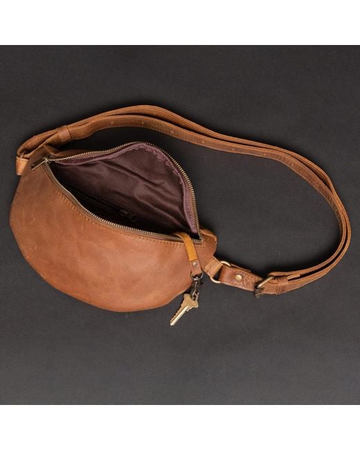 Hides Leather Co. Brown Nexus Leather Crossbody Belt Bag