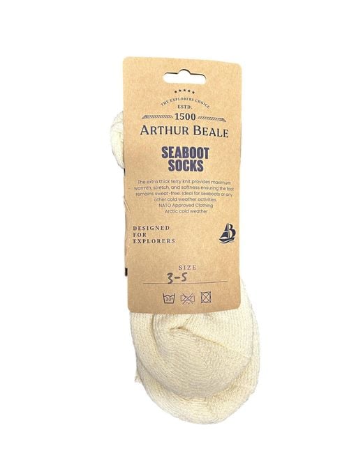 Arthur Beale White Arctic Seaboot Socks