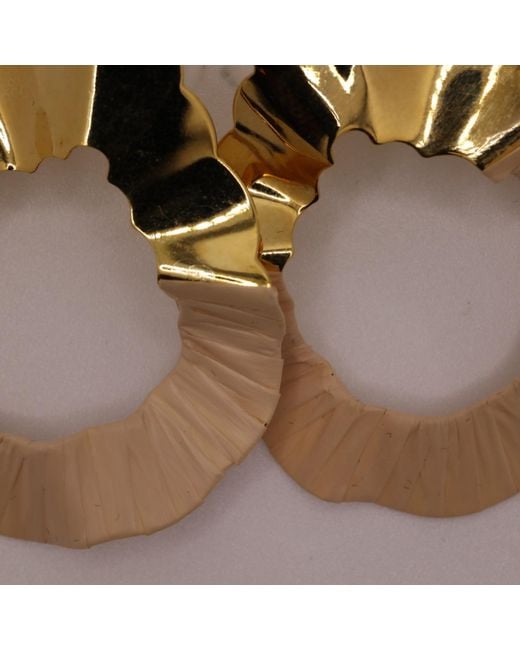 Nart Nature Making Art Metallic Neutrals The Gout Buriti Natural Fiber Earrings