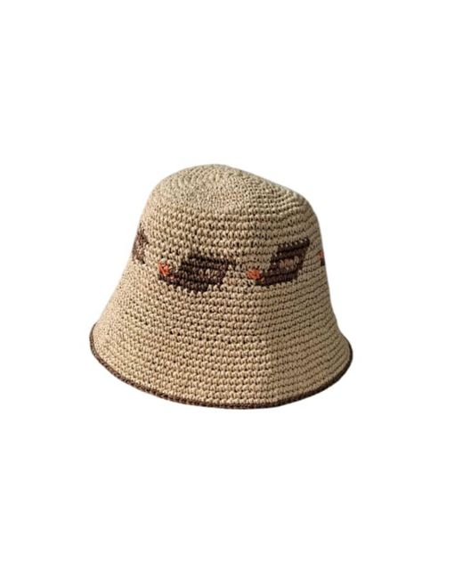 Springmoonatelier Natural Neutrals Sun Love Raffia Bucket Hats