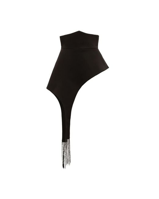 Julia Allert Black Fashion Accent Belt With Fringe