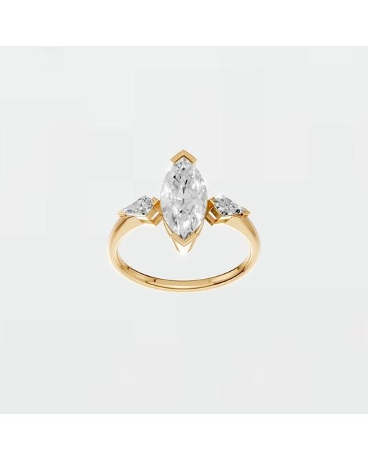 Aya Fine Jewelry Metallic 2.50 Ct Marquise Lab Grown Diamond Engagement Ring
