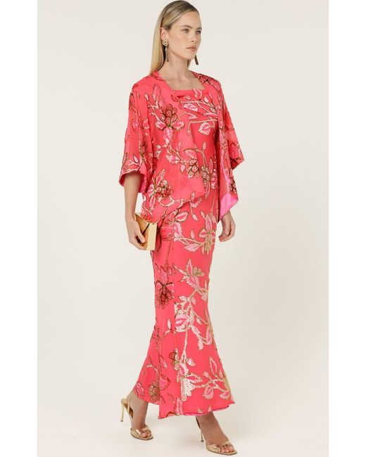 SACHA DRAKE Red Blossom Kimono