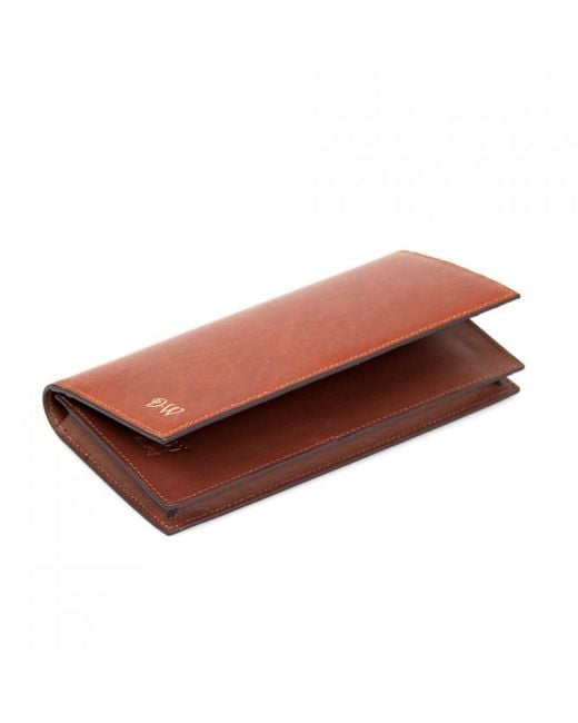 DAVID WEJ Red Long Bifold Wallet – for men
