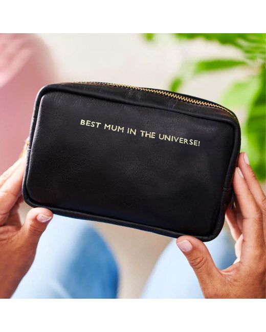 VIDA VIDA Blue Leather Make-Up Bag With Tassel- Best Mum
