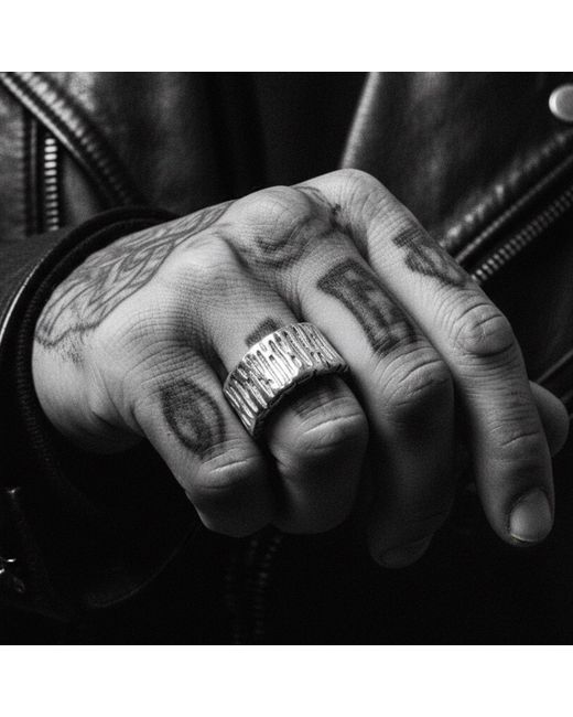 Tg-Jewellery by Tamara Gervasio Metallic Wheel Flat Band Ring – Sterling for men