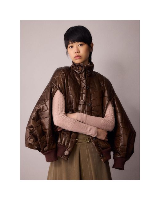 Amanda Thompson Couture Brown Ms K Bomber Jacket Chocolate