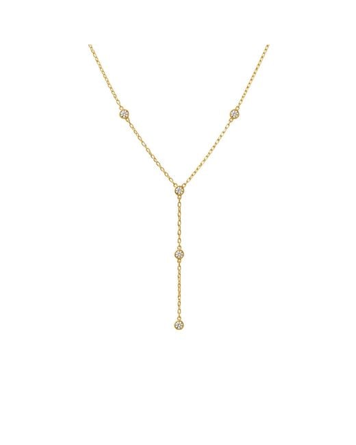 Lily Flo Jewellery Metallic Aurora Five Diamond Lariat Y Necklace