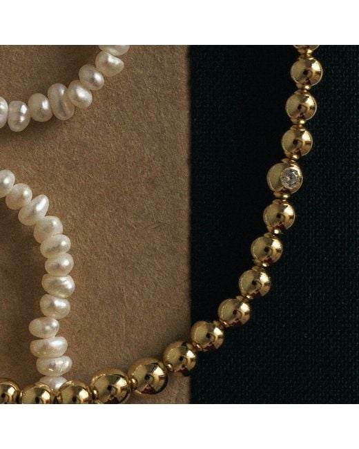 Martina Rozenberg Smira Jewelry Metallic Pearl Cascade Necklace