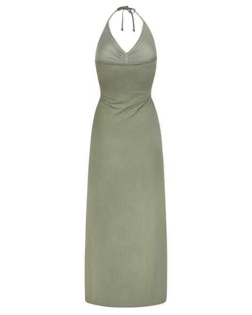 Chic by Lirette Green Halter Dress Natural