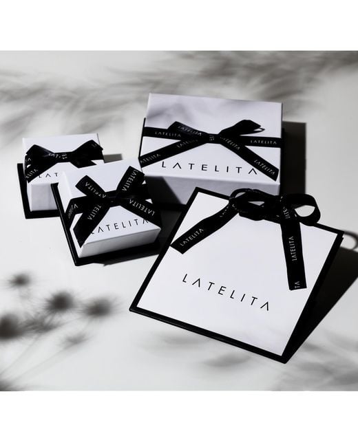 Latelita London White Initial Ring Y