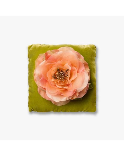 Helena Simon Orange The Peach Open Rose Floral Brooch