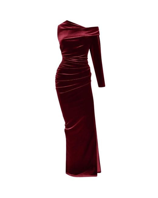 Me & Thee Red Oh My Love Burgundy Velvet Maxi Dress
