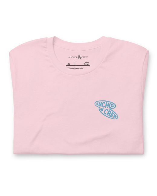 Anchor and Crew Pink Cotton Surf N Waves Passenger Organic Cotton T-Shirt for men