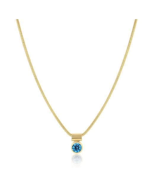 SET & STONES Metallic Ellie Birthstone Necklace- September
