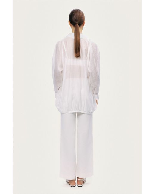 Nocturne White Neutrals Tie-Detail Shirt