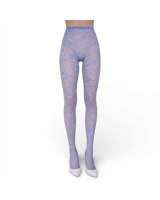 HIGH HEEL JUNGLE by KATHRYN EISMAN Purple Lola Lace Tights
