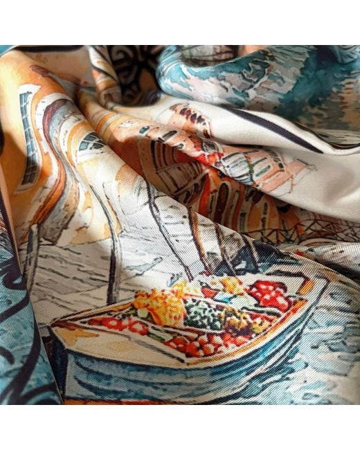 Ralufineart Blue Venetian Moments Scarf