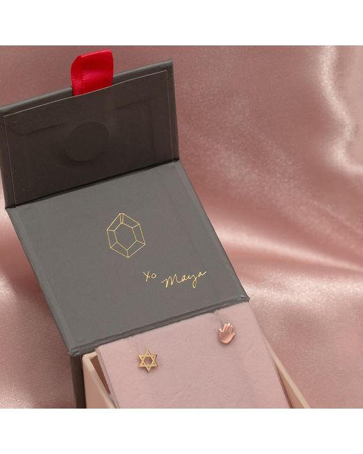 Maya Brenner Metallic Charm Stud