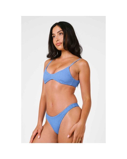 Blackbough Swim Blue Natalie Scoop Neck Top Oceania Crochet