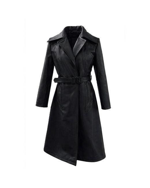 Zasta Studio Black Rebel Leather Trench Coat