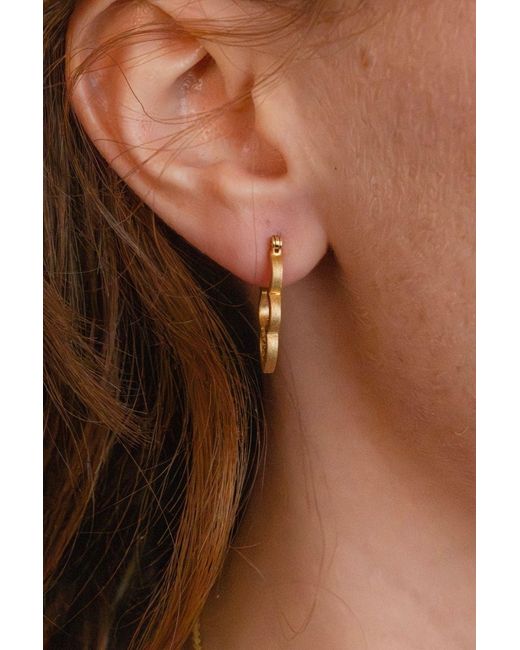 Claire Hill Designs Metallic Sparkly Cloud Hoop Earrings