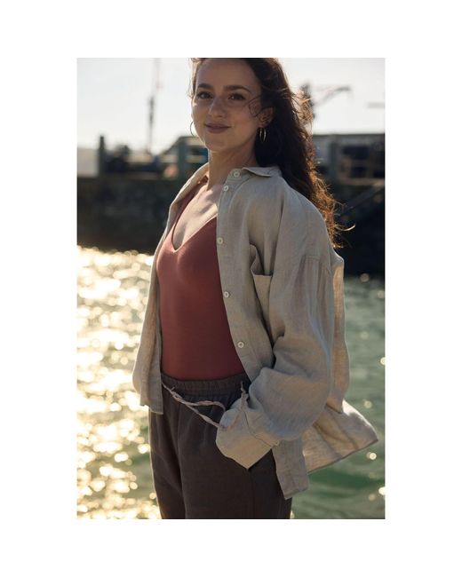 Solpardus Neutrals Saba Natural Linen Shirt