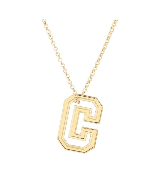 Hye Jane Jewelry Metallic Varsity Initial Necklace