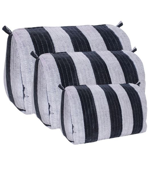 Conscious Yoga Collective Blue The Striped Velvet Travel Set